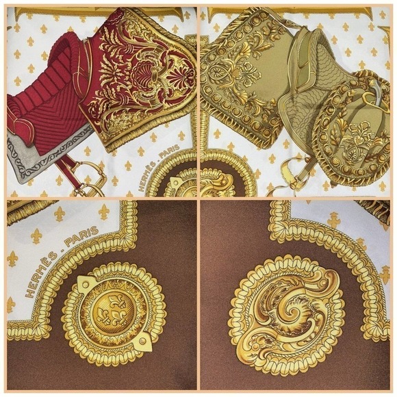 Hermès Vintage “Selles A Housse” 100% Silk Scarf 90cm Square - Picture 7 of 11